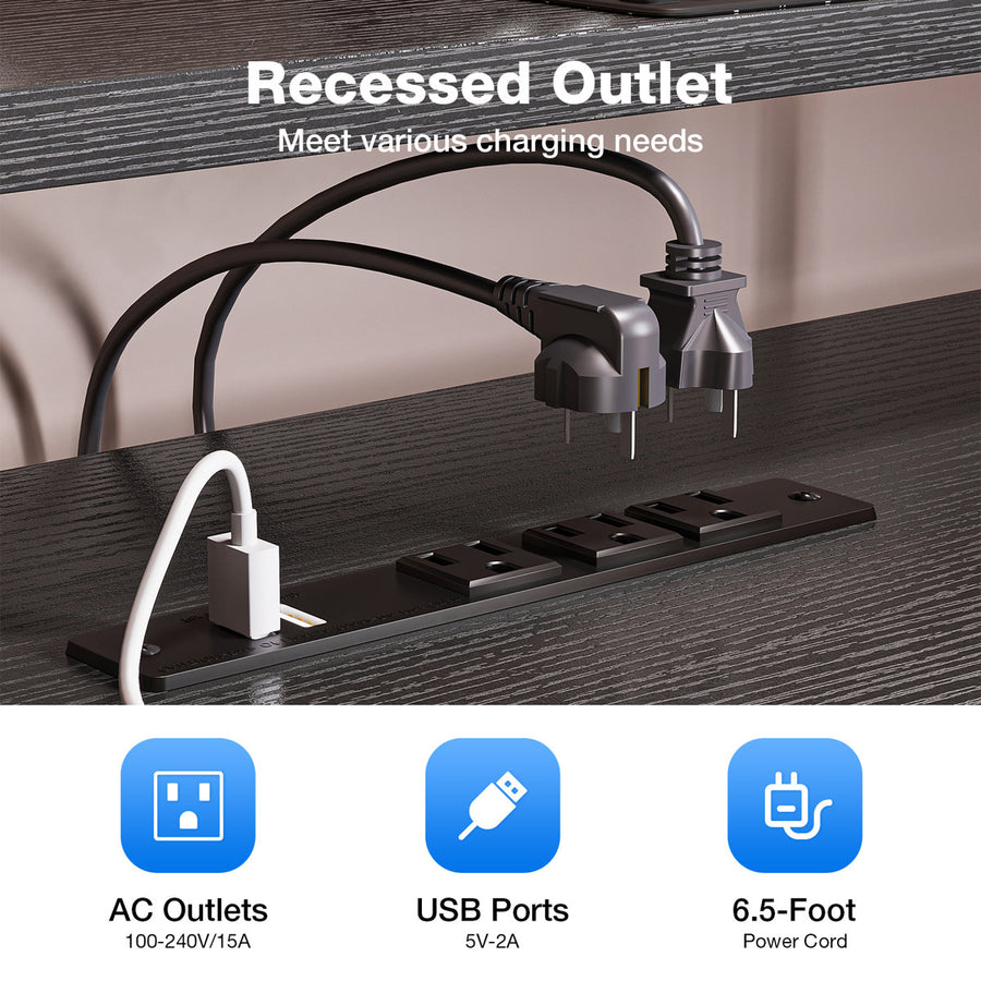 Latarya Reversible L-Shaped Computer Desk