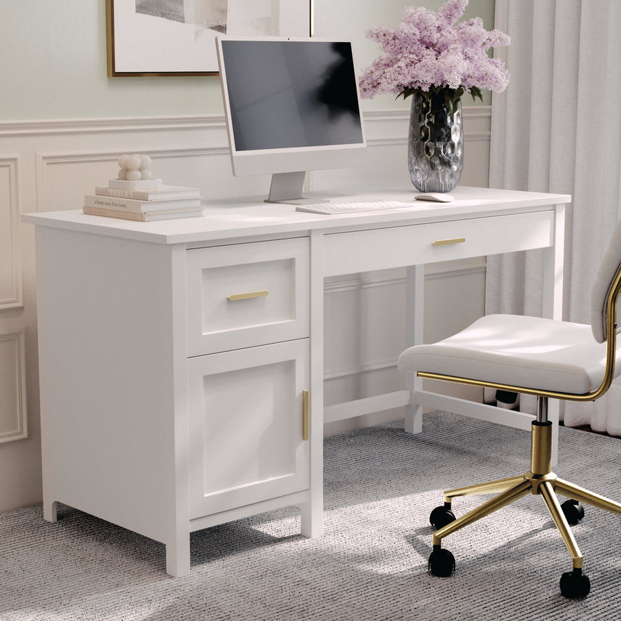 Hutton Shaker Style Home Office Desk with Storage