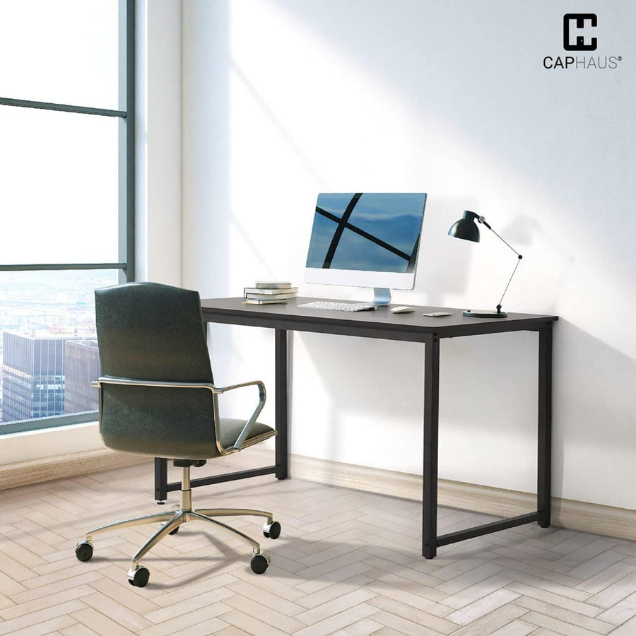 Black Modern Work Desk, Space-Saving Home Office Writing Desk, Multiple Options