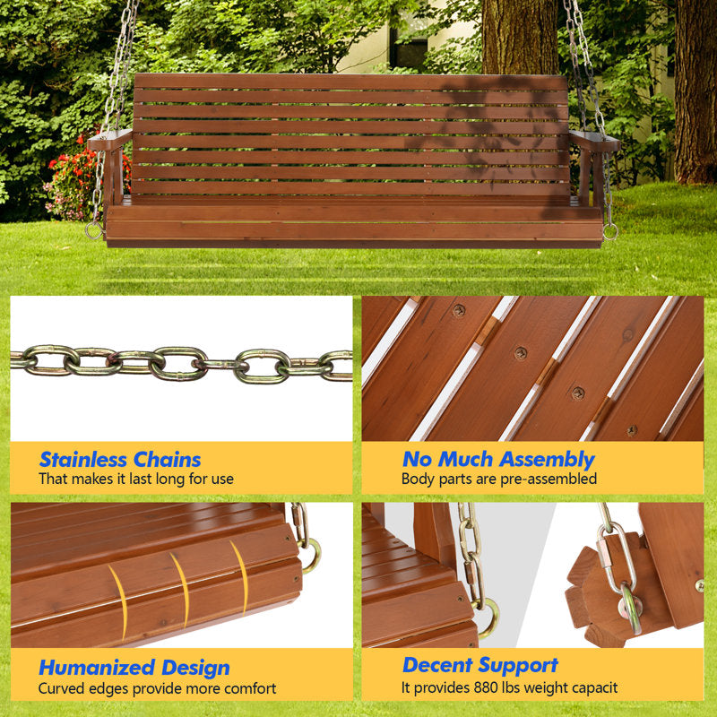 Katheryn 3 Person Porch Swing