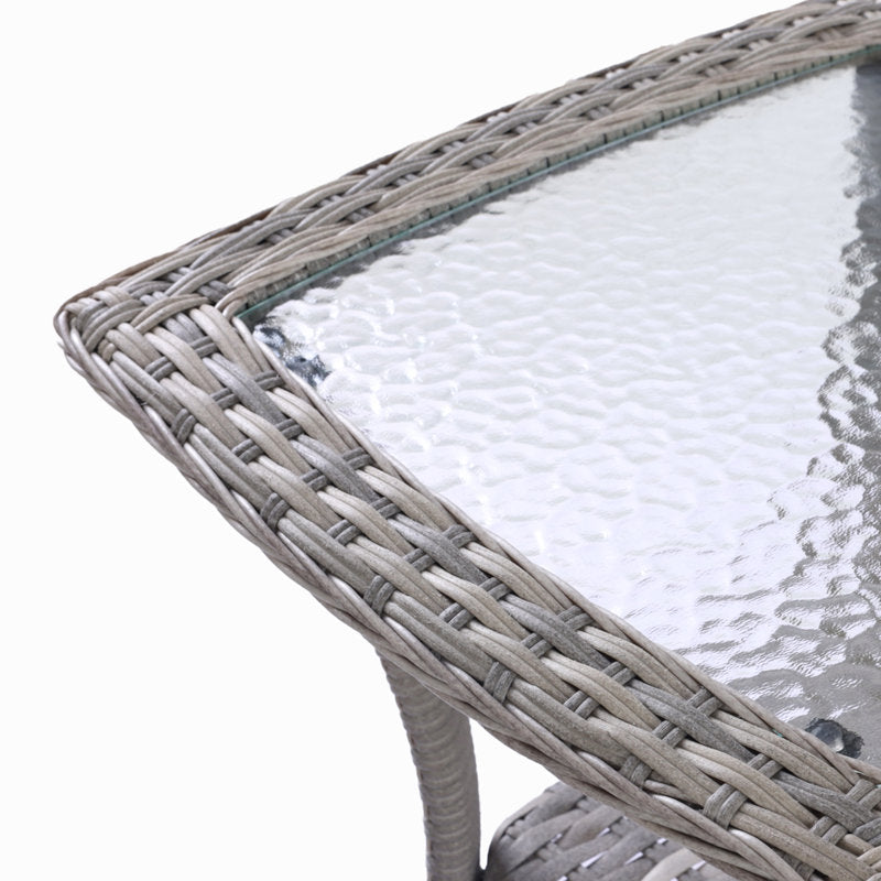 10-Piece Outdoor Wicker Sectional Seating Group With Swivel Rocking Chairs, Coffee Table & Side Table, All-Weather Patio Conversation Set