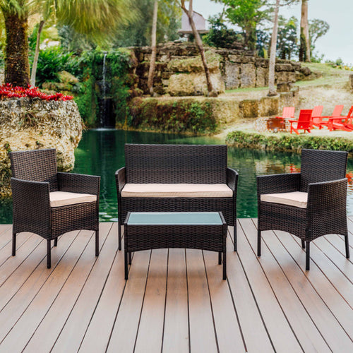4-Person Outdoor Patio Conversation Seating Set