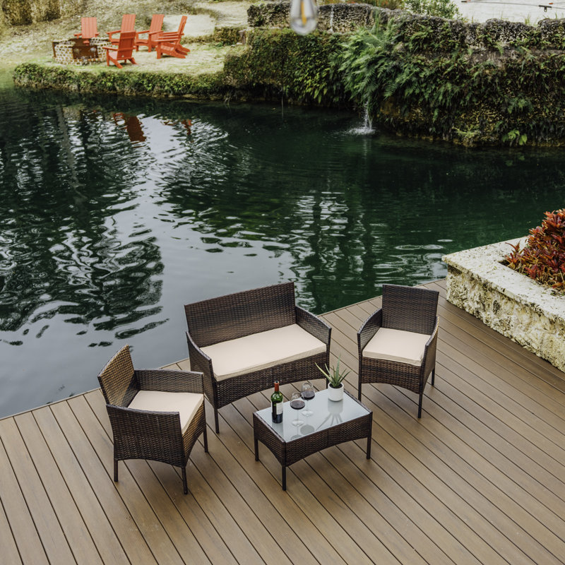 4-Person Outdoor Patio Conversation Seating Set