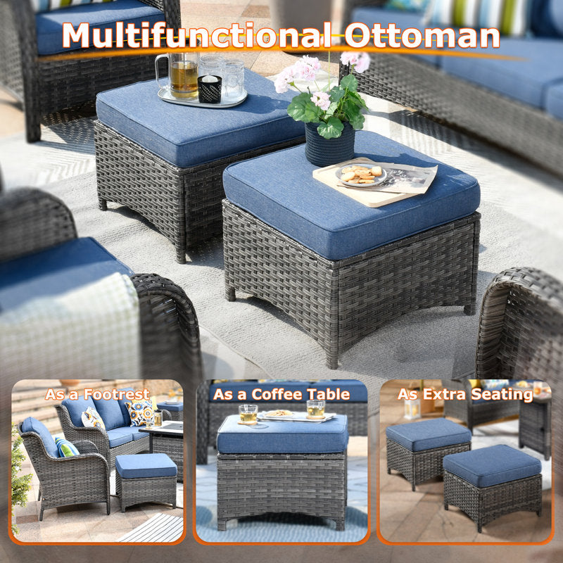 Tommy 6 Piece Wicker/Rattan Sofa Seating Group with Cushions
