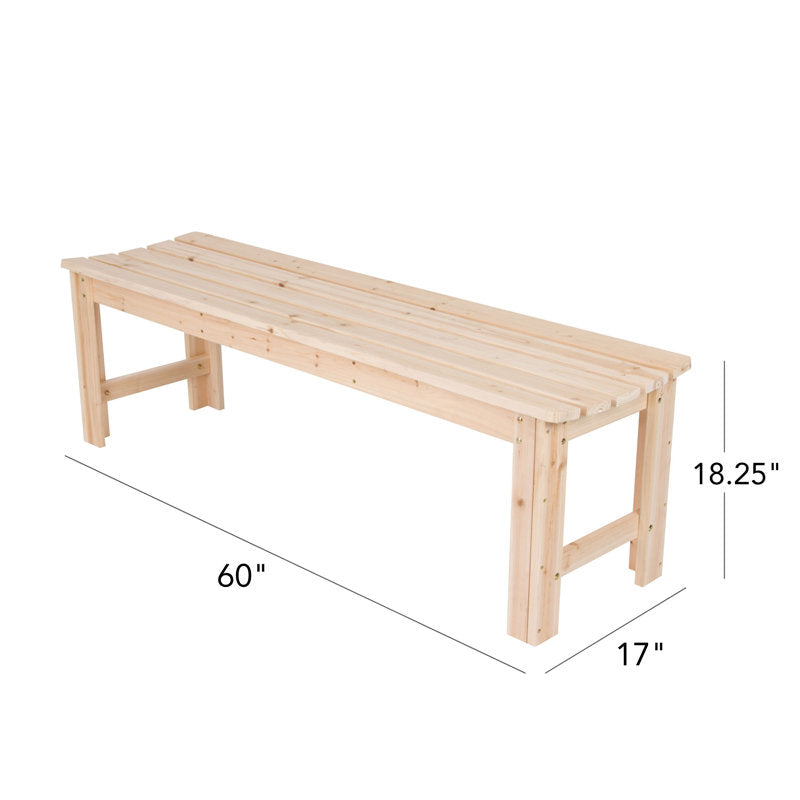 Heritage 5' Rustic Outdoor Patio Garden Bench