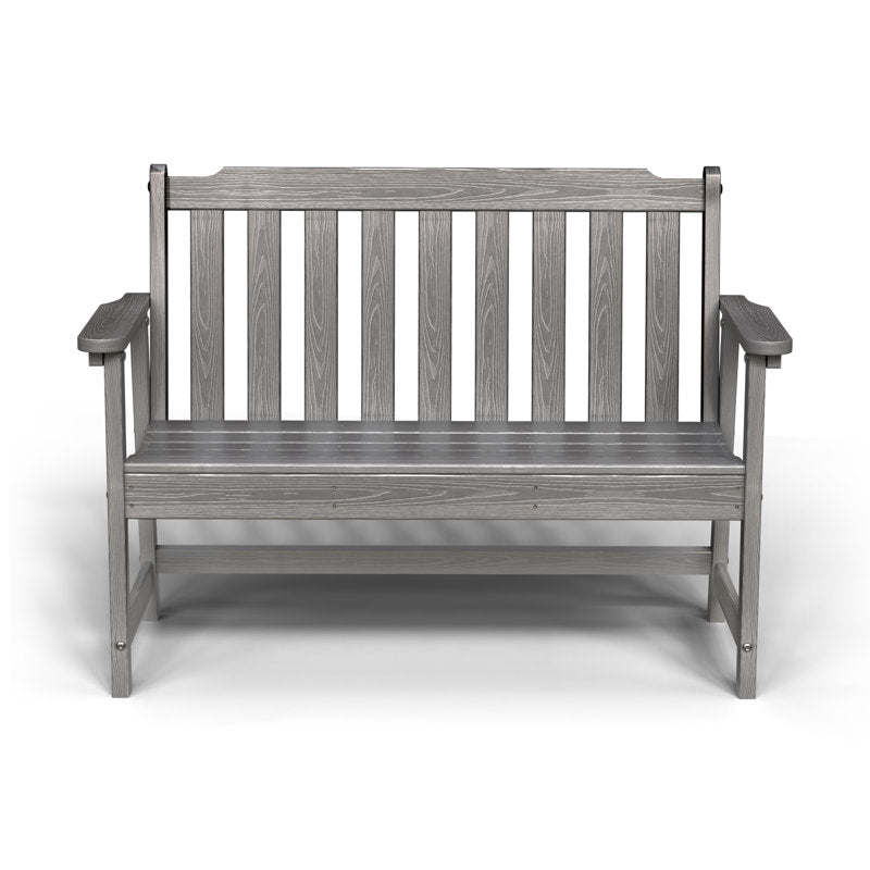 Outdoor Patio Bench Weather-HDPE Resistant Bench Premium Outdoor Garden Loveseat