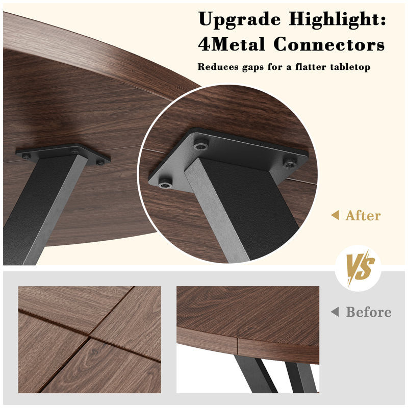 42-Inch Round Dining Table with Storage Shelf