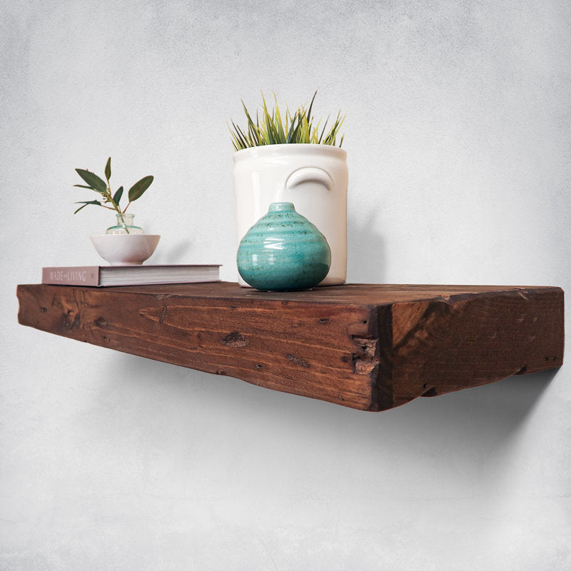 Jesher Solid Pine Wood Floating Shelves (Set of 2)
