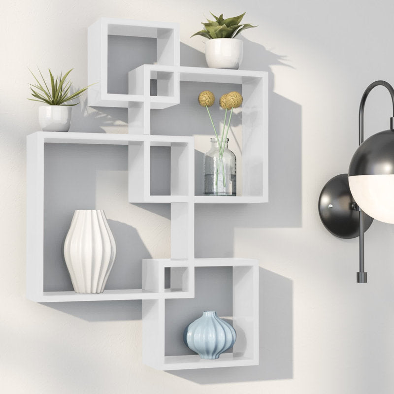 Intersecting Cube Accent Wall Shelf