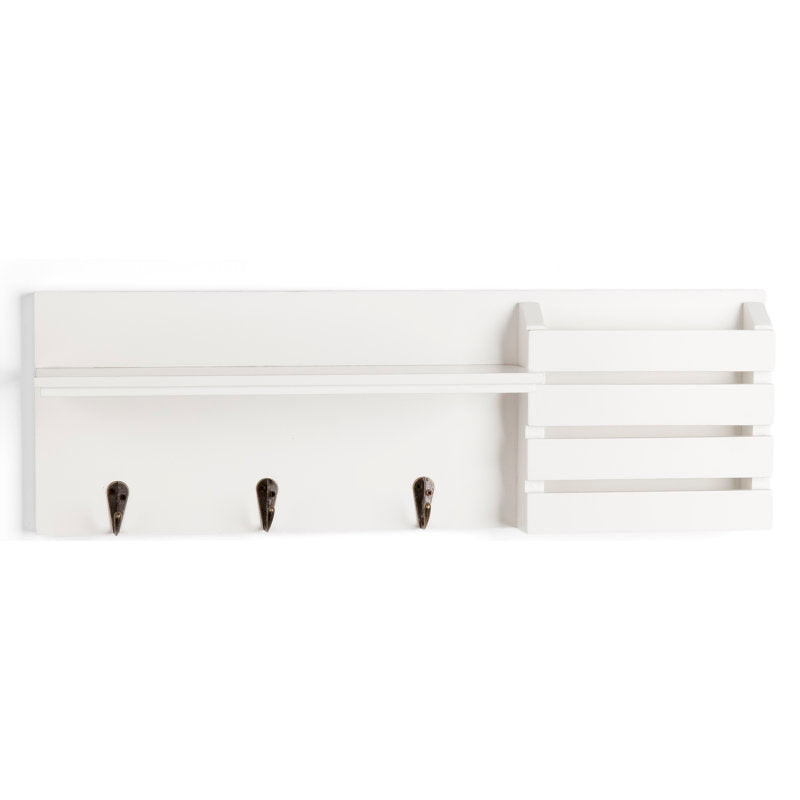 Wall Storage Organizer with Key Hook/Mail Storage