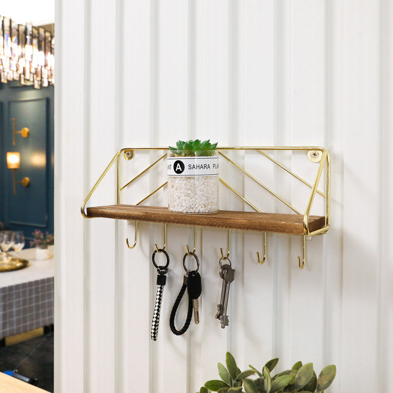 Laquitia Metal Wall Organizer with Key Hooks
