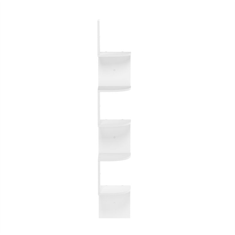 Traeshon Wrought Studio Gionnie 5-Tier Wall Mount Floating Radial Corner Shelf