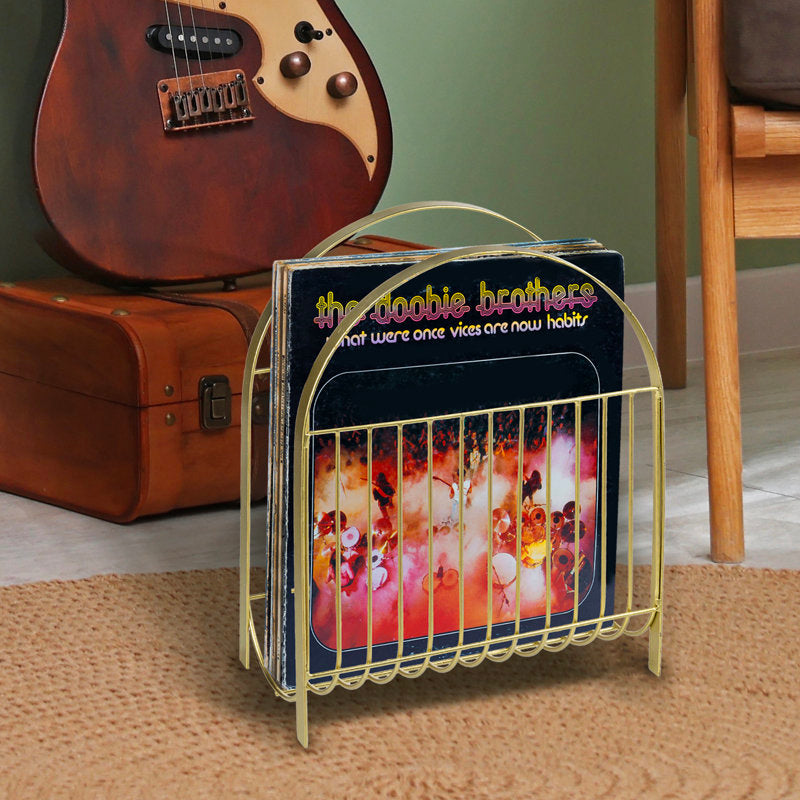 Brass Floor Magazine Racks Holder