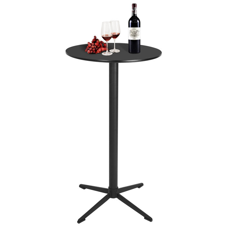Round Metal Base Height-Adjustable Dining Table