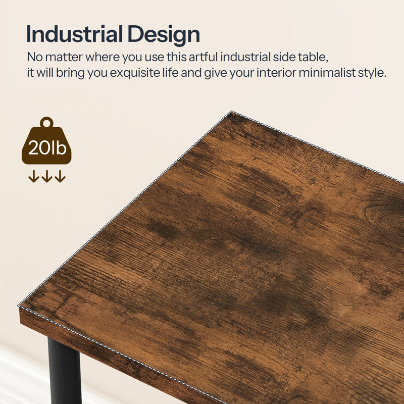 Reggis 24.4" Tall Industrial Side Table
