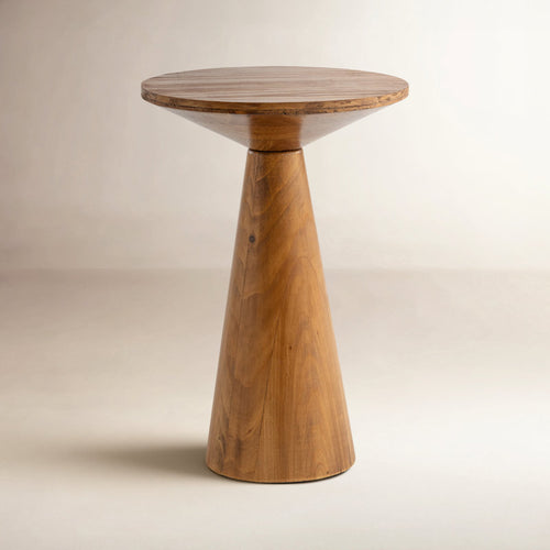 Bozovich Solid Wood Pedestal End Table