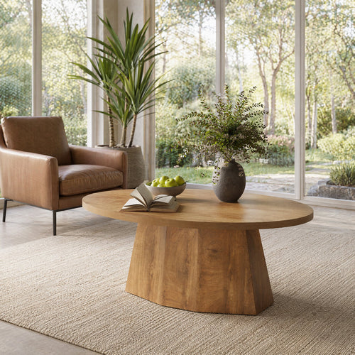 47" Oval Farmhouse Coffee Table