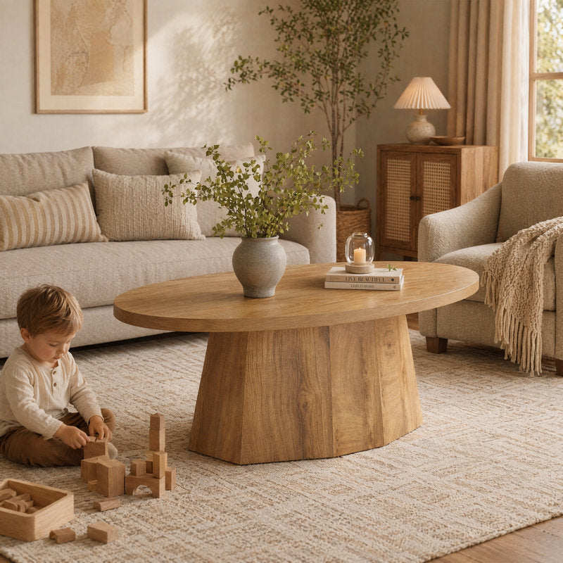 47" Oval Farmhouse Coffee Table