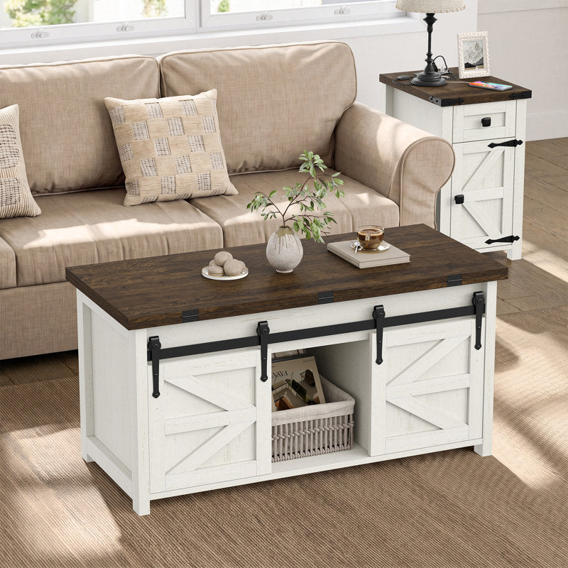Jaquavion 4-in-1 Convertible Farmhouse Lift-Top Coffee Table