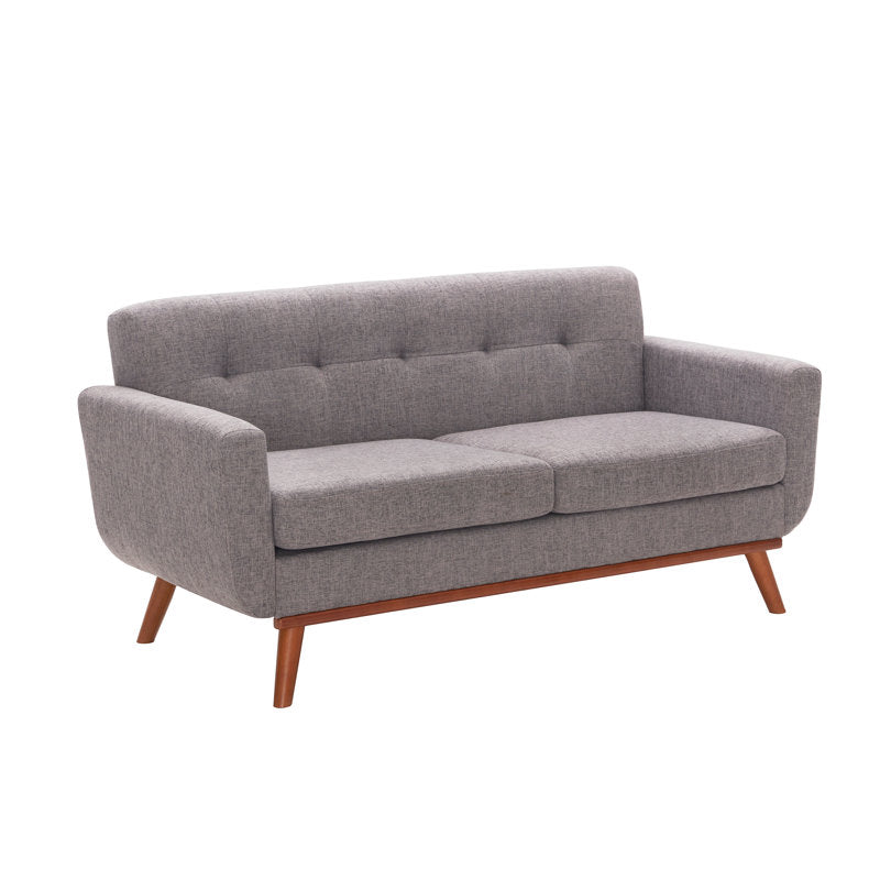 Carmencita 65" Linen Upholstered Square Arm Loveseat