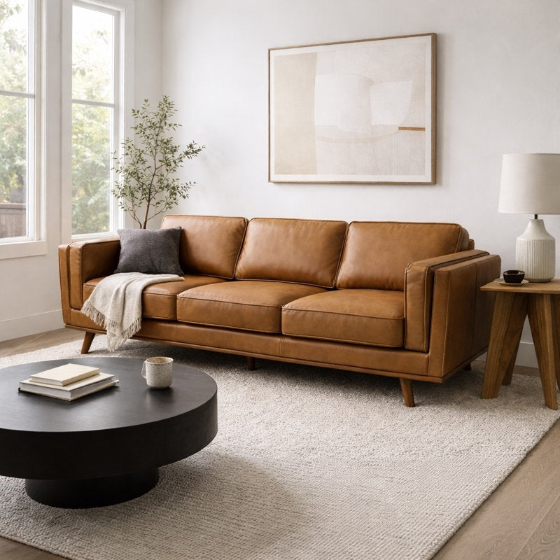 Freiro 90.4'' Leather Sofa