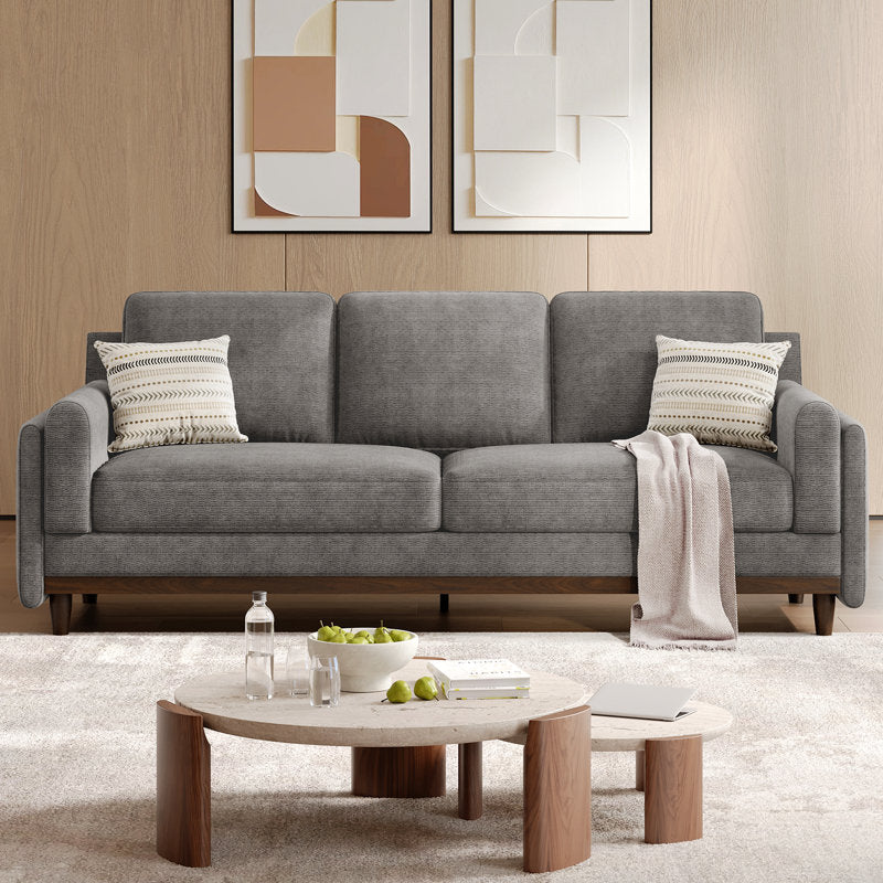 87'' Waterproof Chenille 3-Seater Upholstered Sofa