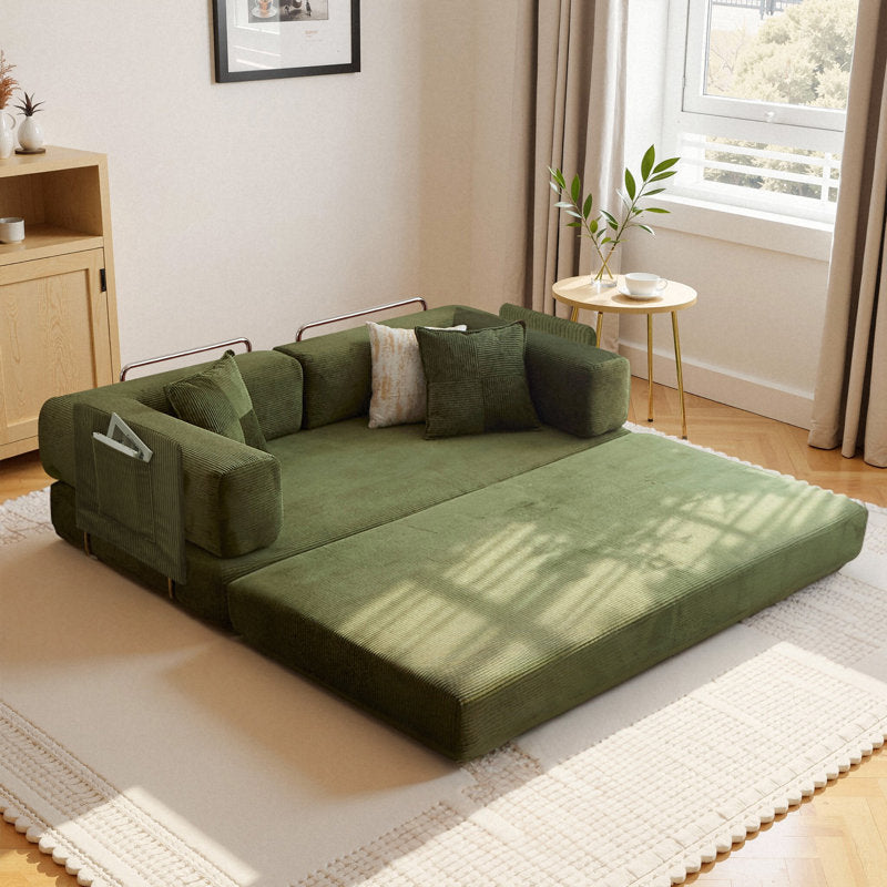 Kaveri Convertible Sofa Bed - Foldable Floor Couch - Modular Sectional for Living Room, Bedroom, Studio - Compression Sofa in Box
