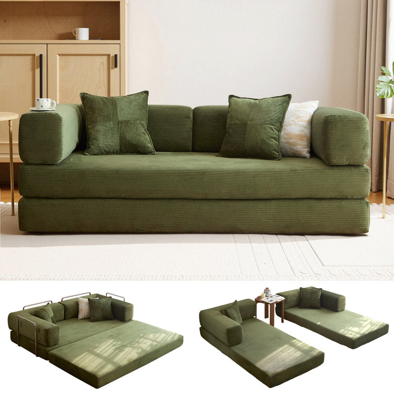 Kaveri Convertible Sofa Bed - Foldable Floor Couch - Modular Sectional for Living Room, Bedroom, Studio - Compression Sofa in Box