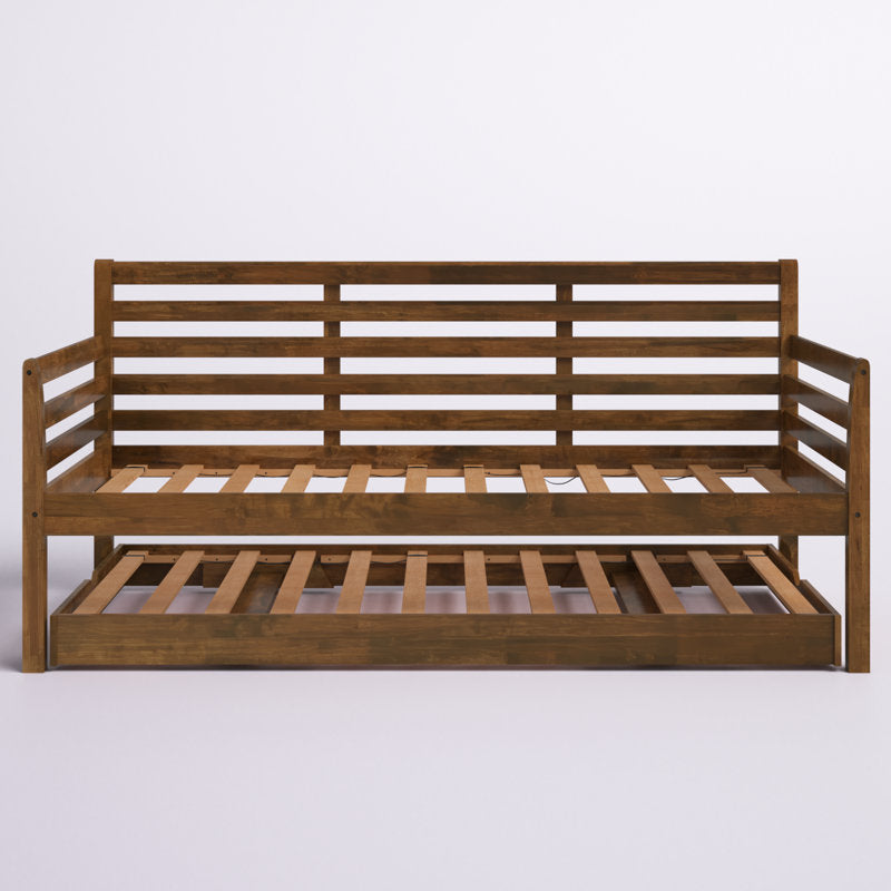 Alexz Wood Daybed with Pop Up Trundle Bed, Mattresses Not Included