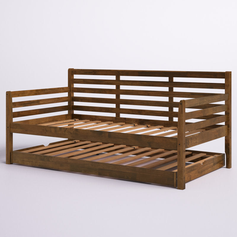 Alexz Wood Daybed with Pop Up Trundle Bed, Mattresses Not Included