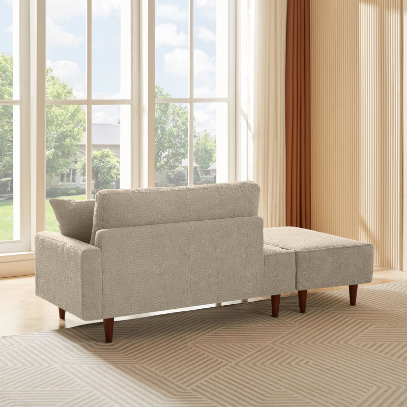 Mashawna Upholstered Chaise Lounge and Stool