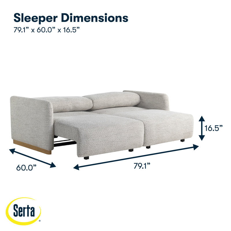 Durango 86" Upholstered Queen Size Convertible Sleeper Sofa