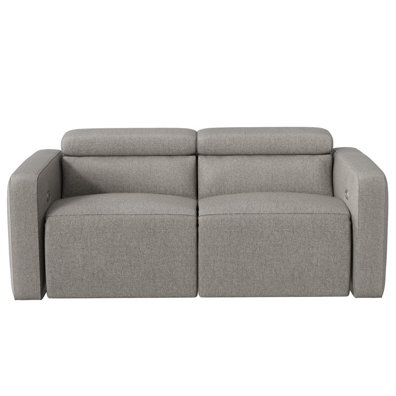 72" Wide Modern Fabric Manual 2-Seater Reclining Sofa