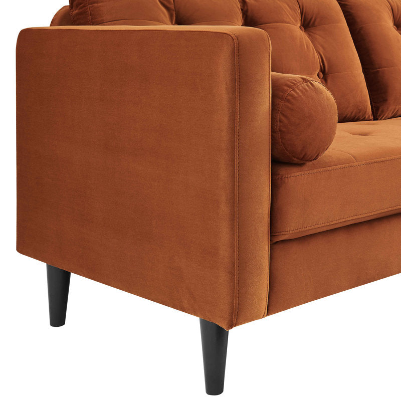 Jeses 80.3" W Velvet Tufted Square Arm Sofa