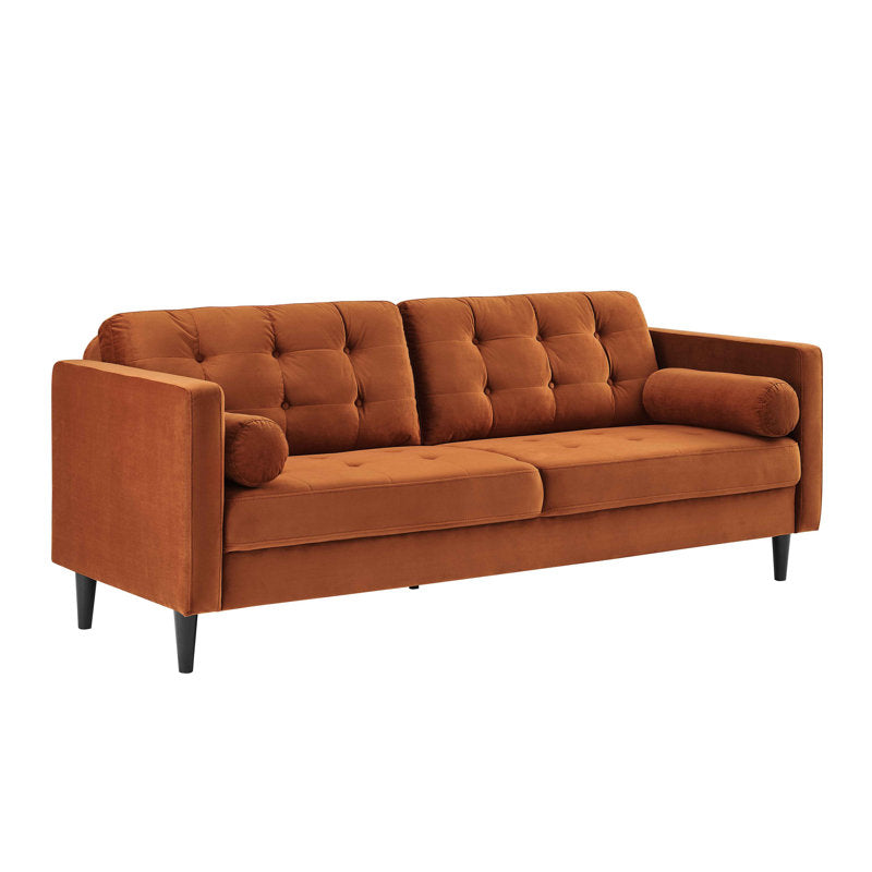 Jeses 80.3" W Velvet Tufted Square Arm Sofa