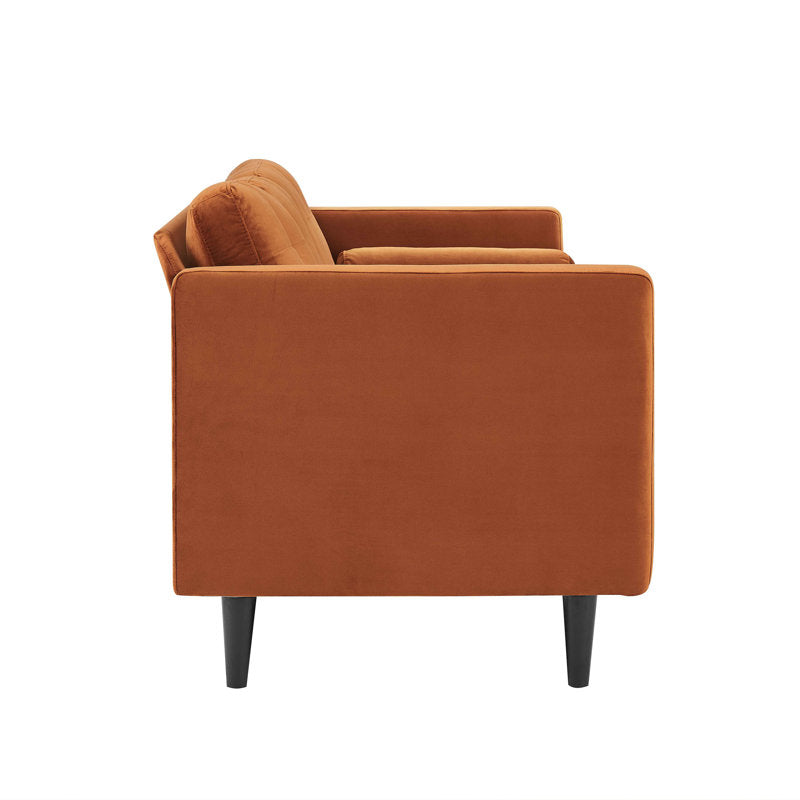 Jeses 80.3" W Velvet Tufted Square Arm Sofa