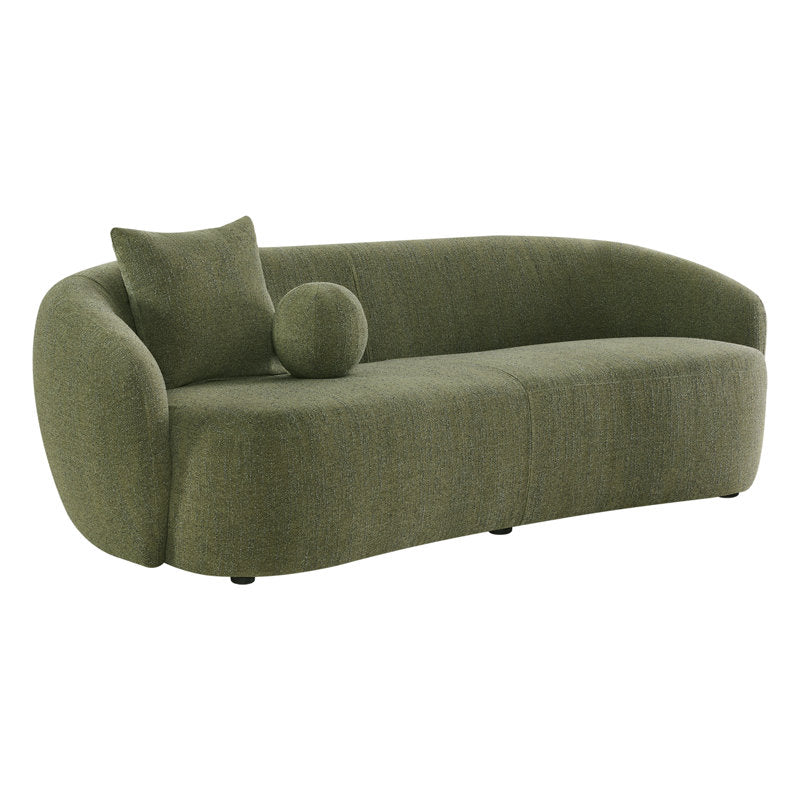 Harlan 89'' Boucle Upholstered Curved Sofa