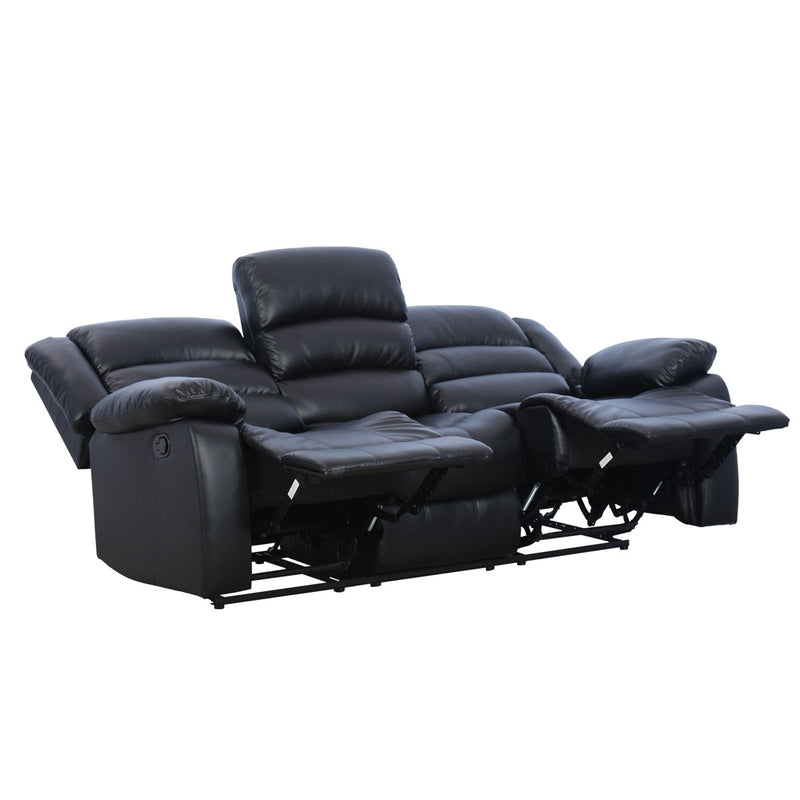 81.5'' Wide Modern and Super Soft Faux Leather Manual Reclining Sofa with Wide Backrest