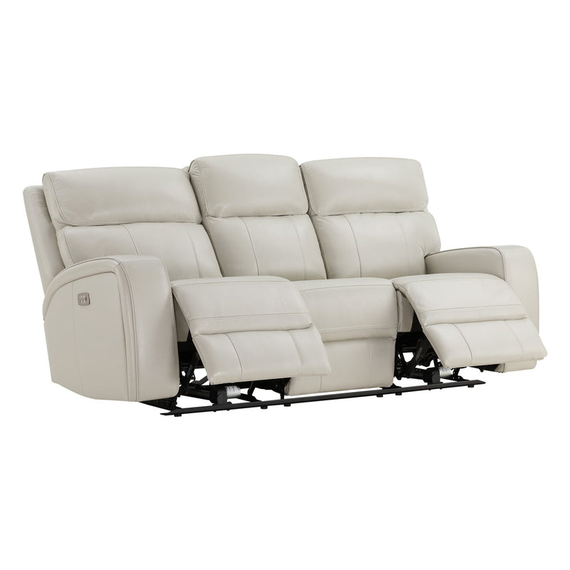 85.4'' Genuine Leather Zero Gravity Power Recliner Sofa with USB Port