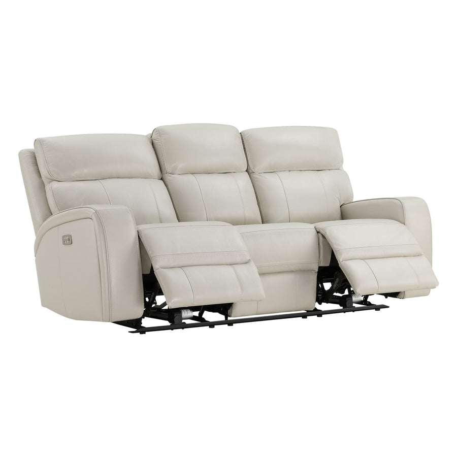 85.4'' Genuine Leather Zero Gravity Power Recliner Sofa with USB Port