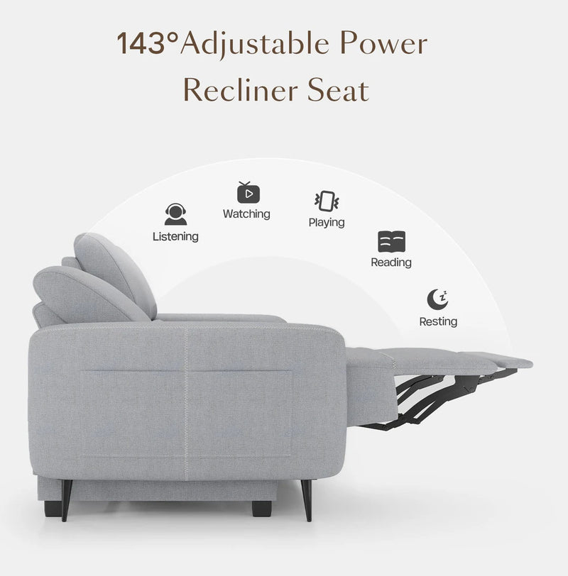 Pursifull Power Zero Wall Reclining Sofa with USB Ports