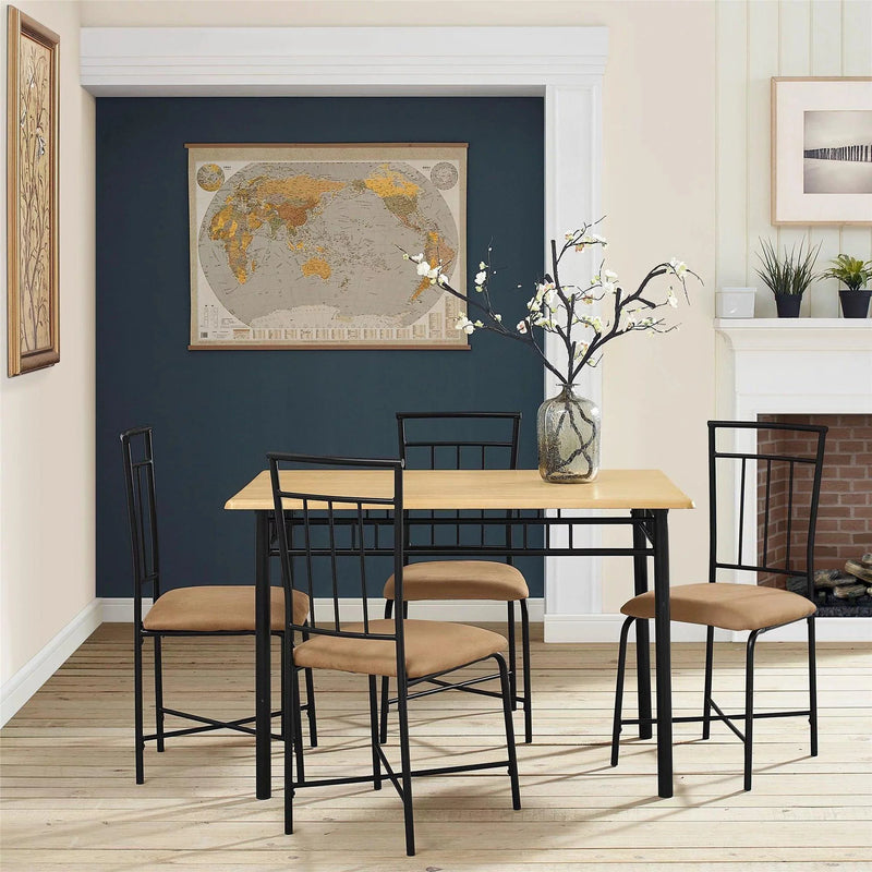 Louise Traditional 5-Piece Wood & Metal Dining Set