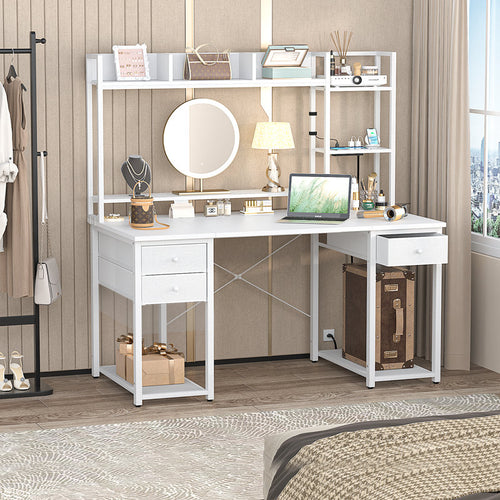 67.32" W Gaming Computer Desk with Storage Drawer, Cabinet and Open Shelving
