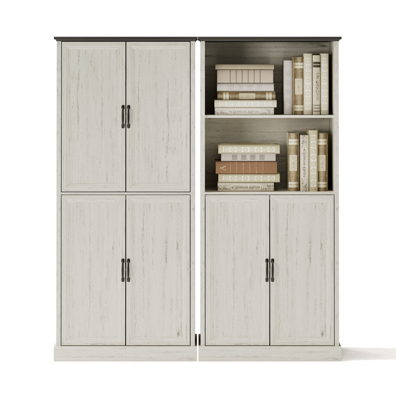 Hailiey Wood 71" H X 32" W X 16" D Office Storage Cabinet with Adjustable Shelf,Modular