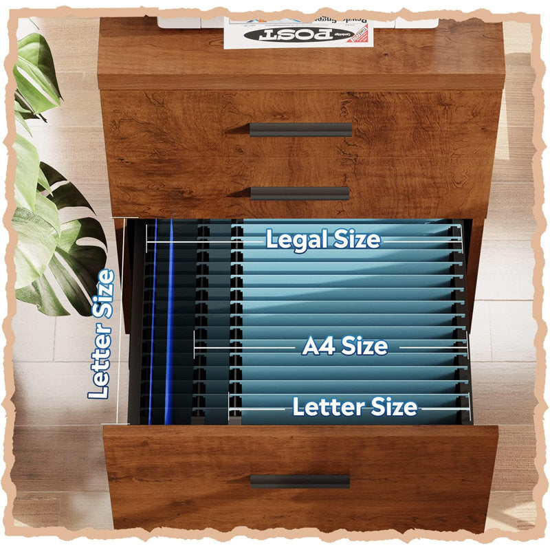 Carreiro 18.2'' Wide 3 Drawer File Cabinet, Wood Filing Cabinet, Printer Cabinet, Home