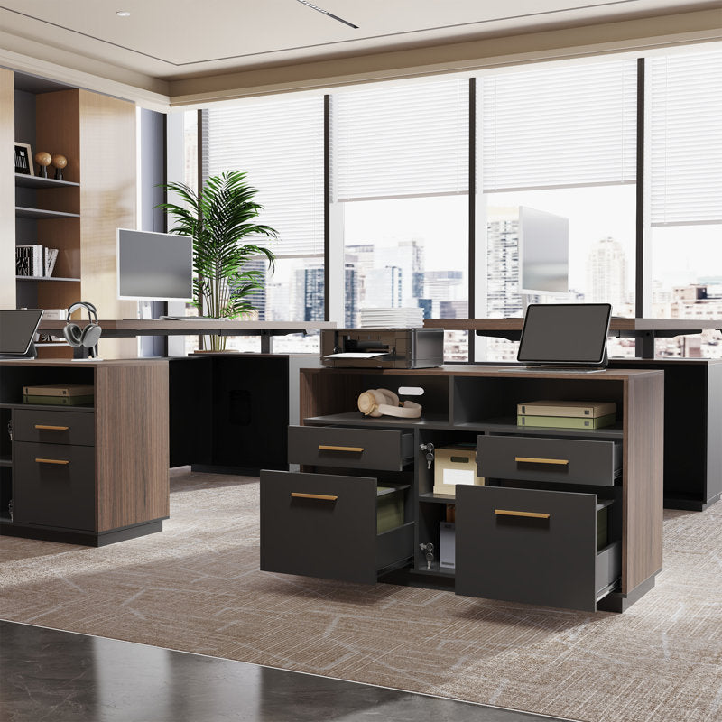 Adonia 41.3"W 4 Drawer Lateral File Storage Cabinet, With Lock, Power Strip, Storage