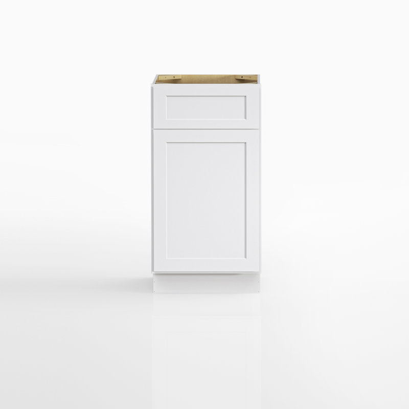 Modern Single Door Kitchen Base Cabinet With Top Drawer (Available In 12", 15", & 18"