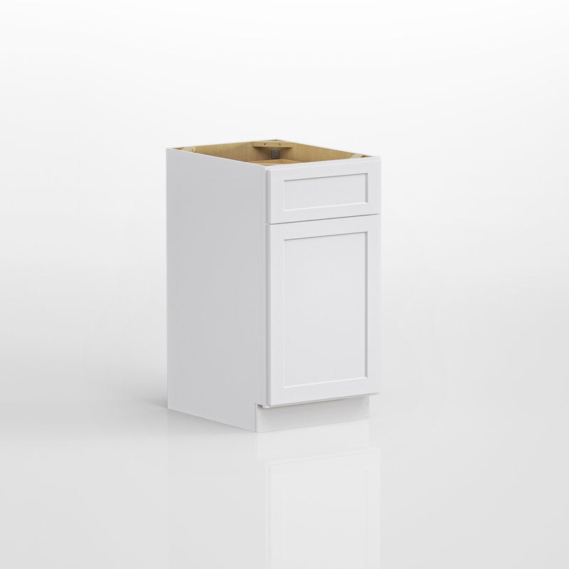 Modern Single Door Kitchen Base Cabinet With Top Drawer (Available In 12", 15", & 18"