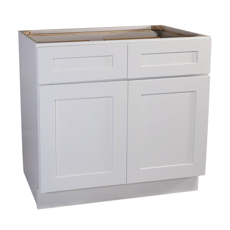 Brookings Unassembled Shaker Base Kitchen Cabinet, White