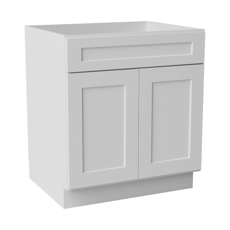 33"W x 34.5"H x 24"D RTA Sink Base Kitchen Cabinet with White Birch Solid Wood